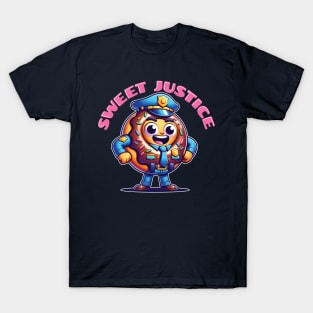 Sweet Justice - Funny Donut Cop T-Shirt